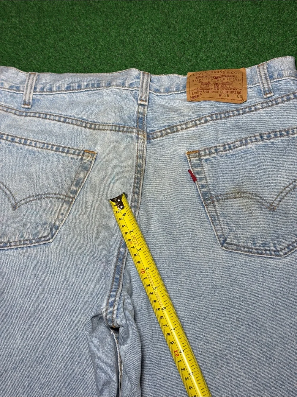 Levis Relaxed Fit Denim Shorts 36 550 Light Wash Jorts Baggy Vintage 90s